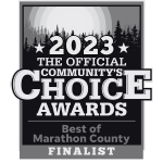 2023 Community’s Choice Awards finalist badge for Best of Marathon County