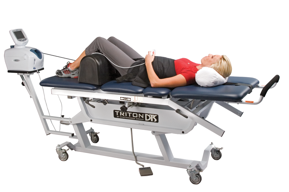 patient on spinal decompression table