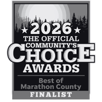 Best of logo 2026 150 x 150 bw best of marathon county chiropractic award 2026